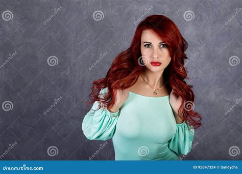 redhead big boobs|Portrait of beautiful redhead young woman with big boobs in a。